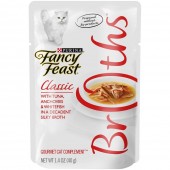 Fancy Feast Broths Classic Tuna, Anchovies & Whitefish 40g 1 box (16 pouches)